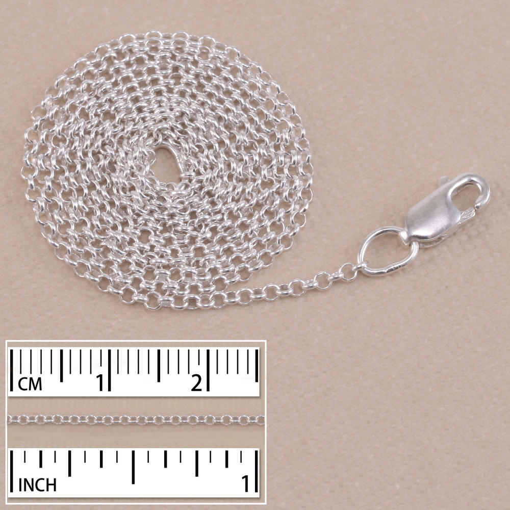 Chain & Clasps Sterling Silver Flat Rolo Chain 16"